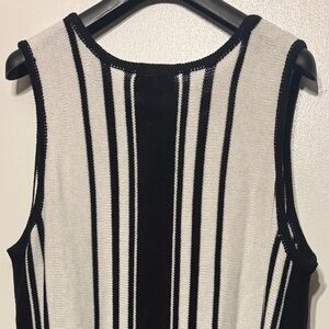 Black and White Striped Knit Dress NWT